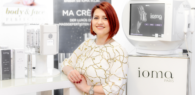 Hautanalyse, body and face Perfection Reutlingen. Ioma-Paris Hautpflege.